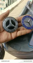 Mercedes-Benz Flat Hood Badge - Chrome & Blue/Black - 1