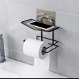 Metallic Wrought Iron Tissue Holder - Black - 1