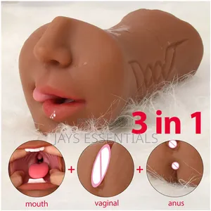 3-in-1 Male Masturbator Cup - Vagina, Anus, Mouth