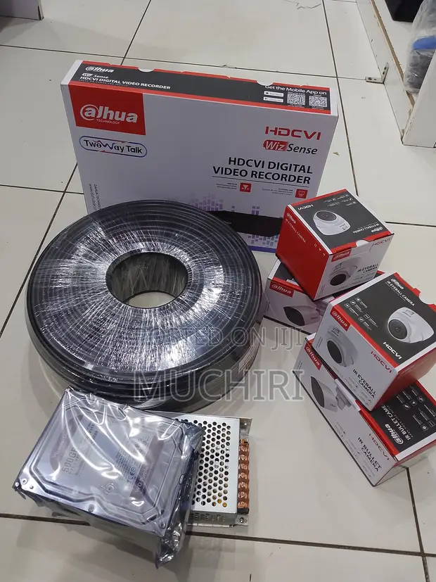 Brand New Dahua 4-Channel CCTV Kit with 4 IR Cameras - 1