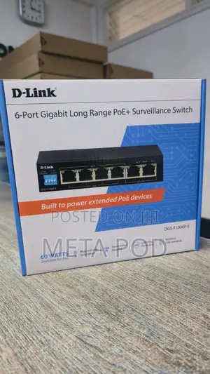 D-Link 6-Port Gigabit Long Range PoE+ Switch ya Surveillance