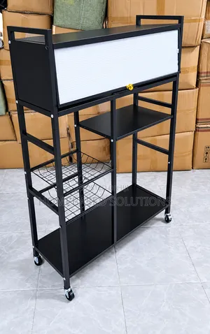 5-Layer Closed Cabinet Trolley Rack