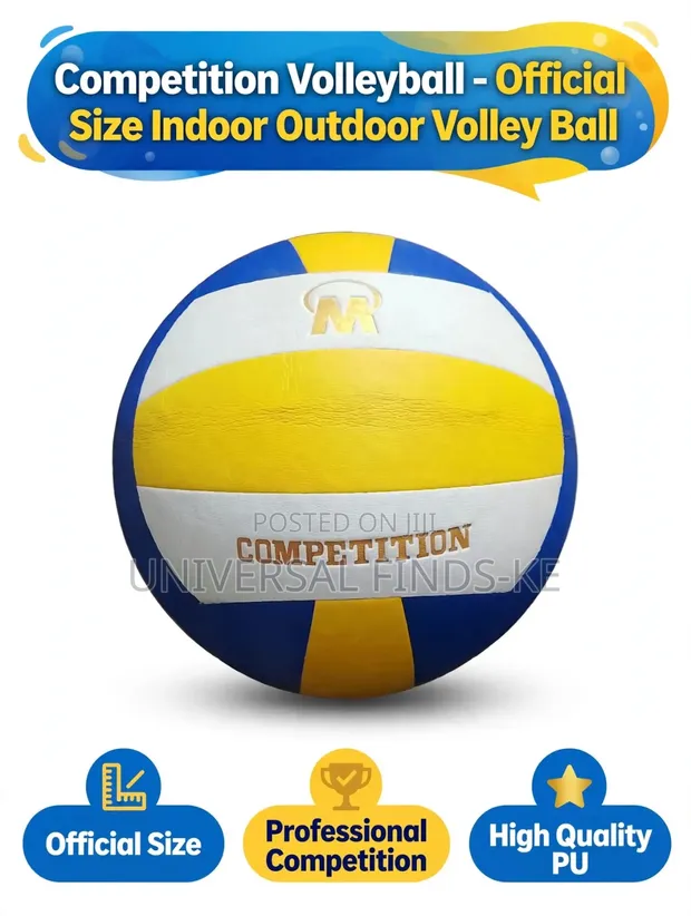 Mikasa MV210 Volleyball Ball for School Games & Training - 1