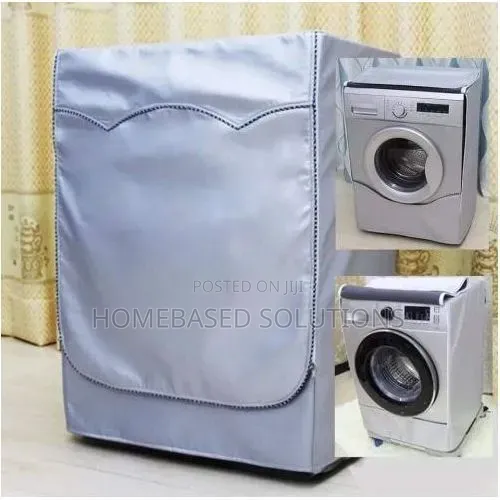 Waterproof Dustproof Front Load Washing Machine Cover (Silver) - 1