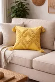 Scandinavian Boho Throw Pillow Cover with Tassels 45x45cm - 1