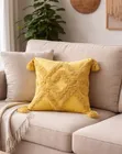 Scandinavian Boho Throw Pillow Cover with Tassels 45x45cm - 2