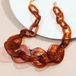 Acrylic Curb Chain Necklace - 1