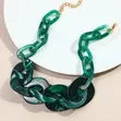 Acrylic Curb Chain Necklace - 2