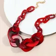 Acrylic Curb Chain Necklace - 4