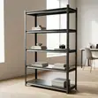 Adjustable 5-Shelf Steel Storage Rack - 1