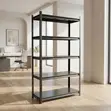 Adjustable 5-Shelf Steel Storage Rack - 3
