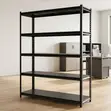 Adjustable 5-Shelf Steel Storage Rack - 5