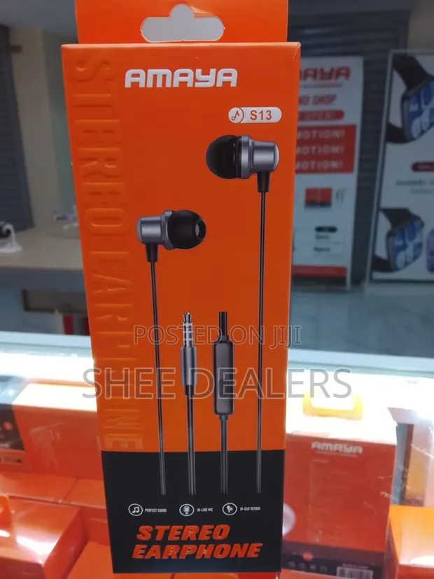 Amaya S13 Earphone za Stereo na Microphone Inayohisi Sana - 1