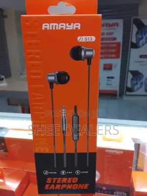 Amaya S13 Earphone za Stereo na Microphone Inayohisi Sana