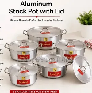 Heavy Duty Aluminum Cooking Pots with Lid