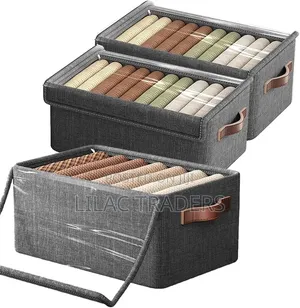 Foldable Clothes Organizer with Dustproof Cover