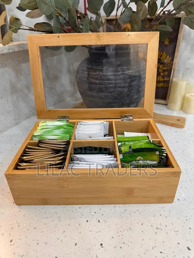 Sanduku la Kuhifadhia Mifuko ya Chai ya Slot 6 ya Madhumuni Mengi - 1