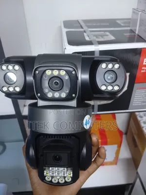 Kamera ya CCTV ya Solar 4G yenye Lensi Tatu