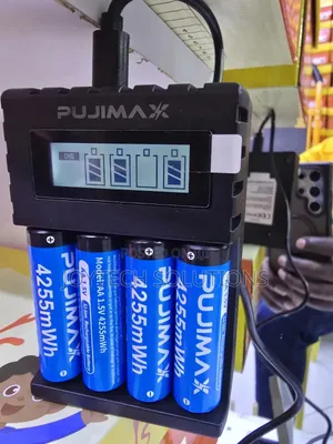 PUJIMAX 4x AA Rechargeable Batteries with Type-C Charger