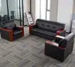 Seti ya Sofa za Mapokezi za Ngozi - Nyeusi - 5
