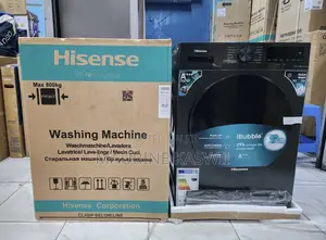 Hisense 8kg Mashine ya Kufulia ya Mbele - Nyeusi