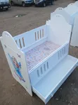 Decorated Baby Cot with Mattress - 2