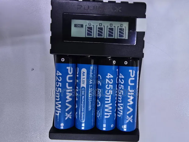 Betri za AA za PUJIMAX Zinazoweza Kuchajiwa + Chaja ya LCD ya Type-C - 1