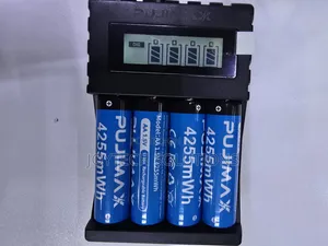 PUJIMAX Rechargeable AA Batteries + Type-C LCD Charger