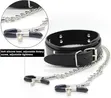 Leather Collar with Nipple Clamps - 2