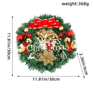 30cm Christmas Front Door Wreath