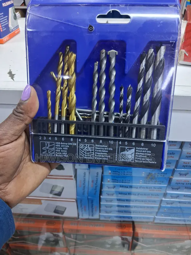 Seti ya Vipande 12 vya Kuchimba Metali/Uashi/Mbao - 1