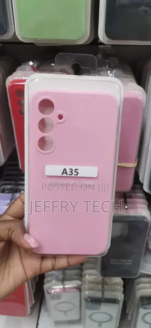 Kifuniko cha Nyuma cha Pink Liquid Silicone kwa Samsung Galaxy A35 5G