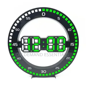 Digital LED Stopwatch Wall Clock - Kijani