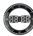 Digital LED Stopwatch Wall Clock - Kijani - 2