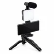 Smartphone Vlogging Kit with Microphone, LED Light & Tripod - 2