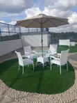Hotel/Restaurant 4-Seater Rattan Outdoor Set with Umbrella - 2