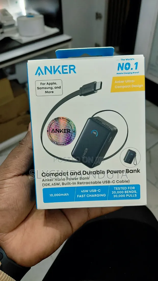 Anker Nano Power Bank (10K, 45W, USB-C Inayorudishwa) - 1