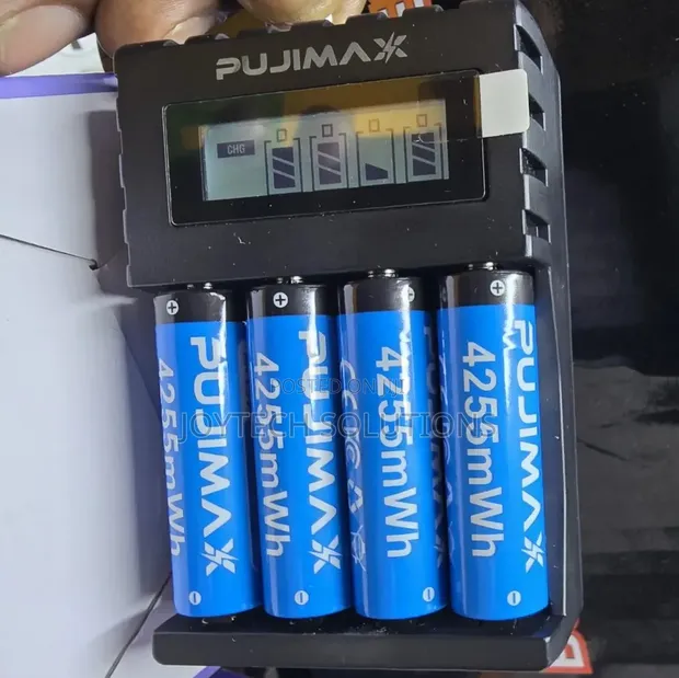 Betri Mpya za AA 1.5V Zinazochajiwa na Chaja ya LCD ya Type-C - 1