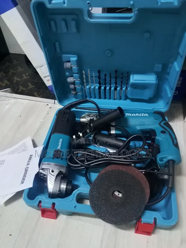Makita Power Drill & Angle Grinder Set - Brand New - 1