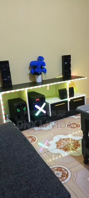 TV Stand Black and White