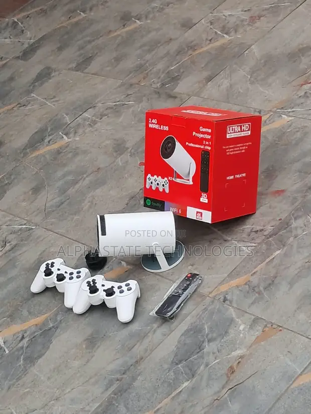HY300 Projector with Gamepads for Gaming & Movies - 1