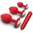 Unisex 3-in-1 Anal Butt Plug & Bullet Vibrator - 1