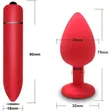 Unisex 3-in-1 Anal Butt Plug & Bullet Vibrator - 3