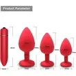 Unisex 3-in-1 Anal Butt Plug & Bullet Vibrator - 4