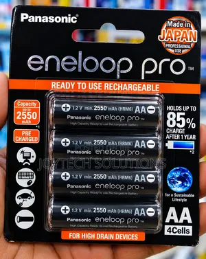 Betri za Panasonic Eneloop Pro AA 2550mAh Zinazoweza Kuchajiwa za Heavy Duty