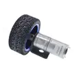 12V 280RPM DC Geared Motor with Rubber Wheel & Bracket - 2