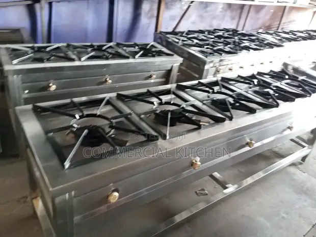 Commercial 5-Burner Hotel Stove - High Pressure Flame - 1