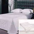 Hotel Quality White Stripped Bedsheet Set - 2