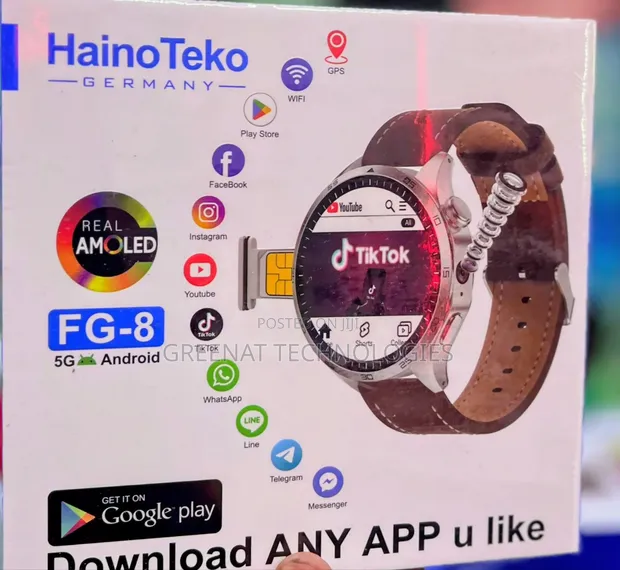Haino Teko Germany FG-8 5G Android Smartwatch AMOLED SIM - 1