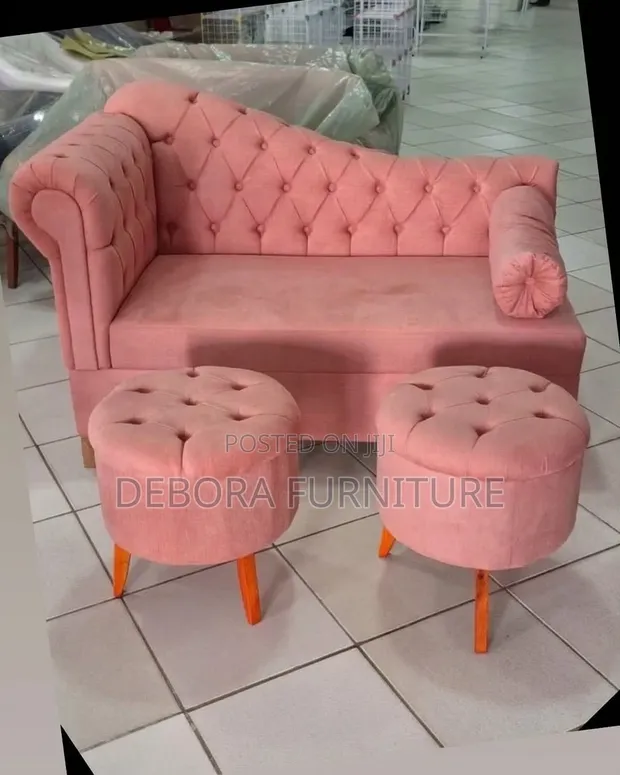 Kiti cha Chaise Lounge cha Chesterfield cha Lyx na Ottomans 2 - 1